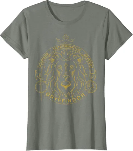 Vista 15 de Harry Potter Camiseta Gryffindor Line Art Lion Symbol, Negro
