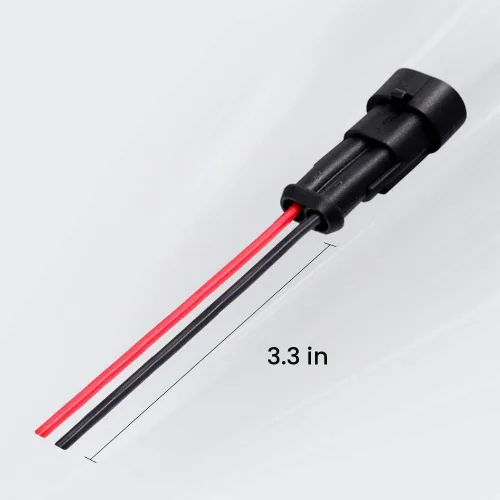 Vista 4 de Conector de 2 pines (kit de 6), conectores eléctricos automotrices de 18 AWG, conectores de cable impermeables, conectores eléctricos de 2 pines