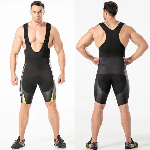 Vista 5 de Men's Cycling Jersey Set Road Bike Shirts Bib Shorts Breathable Cycling Clothing Kit with 20D Gel Padded