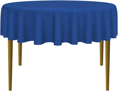 Vista 32 de Lann's Linens - Mantel redondo premium de 70 pulgadas para bodas/banquetes/restaurantes - Mantel de tela de poliéster - Azul bebé