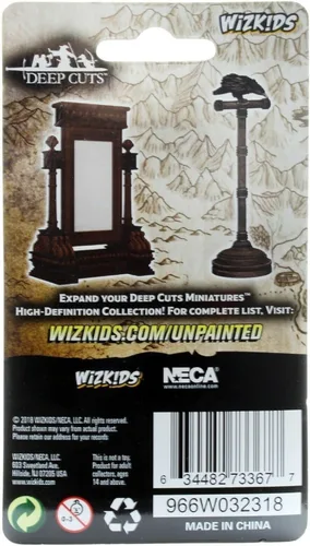 Vista 2 de WizKids Deep Cuts - Miniaturas sin pintar Terreno: Wave 5: Espejo y pájaro en soporte