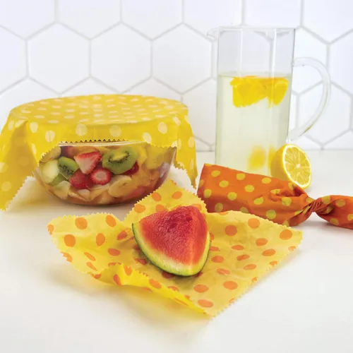 Vista 5 de Mortier Pilon - Juego de 9 bolsas reutilizables, 3 envolturas de cera de abejas y 12 pajitas de bambú