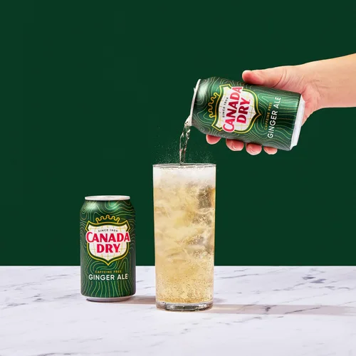 Vista 5 de Canada Dry Ginger Ale Soda, latas de 12 onzas líquidas, paquete de 12