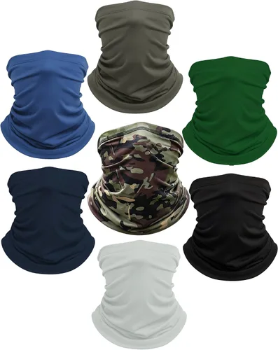 Vista 18 de Xeoxarel Neck Gaiter, 7 Pack Cooling UV Protection, Bandana Face Mask Scarf for Men and Women