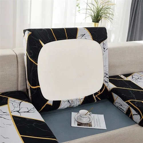 Vista 13 de YURRO Funda de cojín elástica ajustable con banda elástica, funda de cojín de repuesto para asiento de caravana, funda de sofá antigolpes para sofá