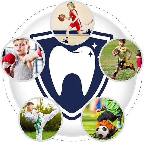 Vista 6 de Youth Mouth Guard Football Sport Mouthguard, Premium Quality No Boiling Required，Suitable for Basketball, Wrestling, Taekwondo, Jujitsu and Karate