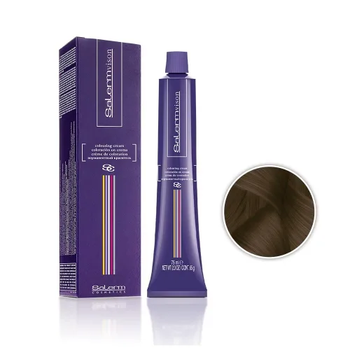 Vista 2 de Salerm Salermvison Crema para colorear el cabello 4,77 marrón intenso para unisex, 2.3 onzas