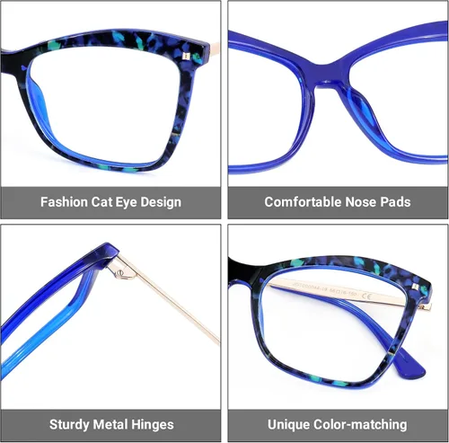 Vista 5 de Zeelool Gafas de bloqueo de luz azul mariposa de gran tamaño con estilo para las mujeres Isaebella FP0044