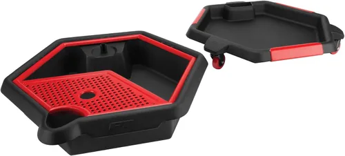 Vista 13 de Performance Tool W4074 Bandeja de drenaje y caché de herramientas 2 en 1 - Recoge convenientemente aceite y organiza herramientas para reparaciones