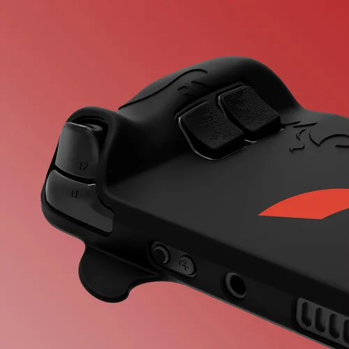 Vista 4 de PlayVital Cute Demon Protective Case for Steam Deck LCD & OLED, Kawaii Anti-Slip Protector for Steam Deck OLED with Thumb Grip Caps & Trackpads