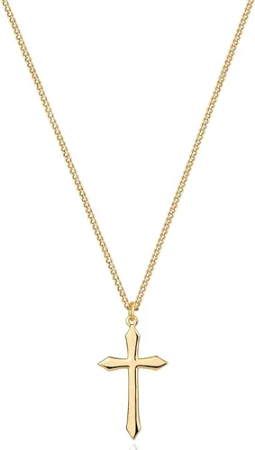 Vista 112 de Fettero - Collar con dije de cruz de fe, chapado en oro de 14 K, cadena fina, minimalista, simple, pequeña, para oración, regalo de joyería religiosa