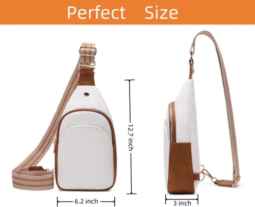 Vista 6 de WSRYDJDL Bolso cruzado pequeño de piel sintética para mujer, bolso bandolera para viajes, senderismo, ciclismo