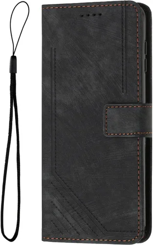 Vista 2 de Funda para teléfono compatible con Tecno Spark Go 1 4G/Spark Go (2025), compatible con Tecno Pop 9 4G, ranura magnética para tarjetas, piel