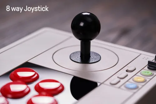 Vista 5 de 8BitDo Retro Arcade Fight Stick Joystick de 8 vías con 2 botones macro dedicados y función Turbo para Switch y PC Windows, compatible con Bluetooth