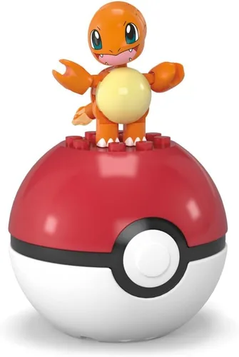 Vista 5 de MEGA Pokémon Juguete de construcción Pokémon Evergreen Charmander Ball para niños a partir de 6 años