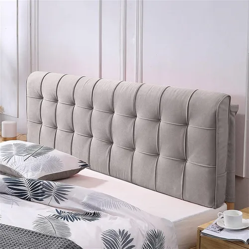 Vista 9 de Cojín tapizado para cabecero, cabecero autoadhesivo tamaño Queen, almohada de lectura para cama de día, almohada de pared para dormitorio, cama