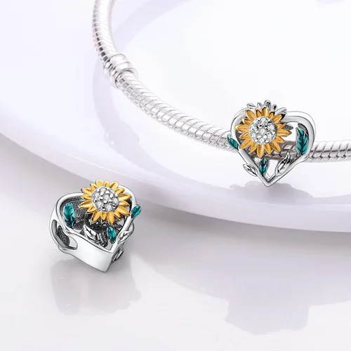 Vista 3 de NARMO Dijes para pulseras Pandora de plata de ley 925 con forma de corazón para pulseras de mariposas, dijes originales para mujeres
