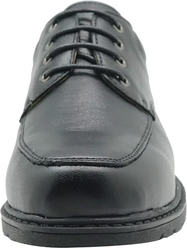 Vista 3 de AHANNIE - Zapatos de vestir clásicos de piel para niños con cordones negros para niños (niño pequeñoniño grande)