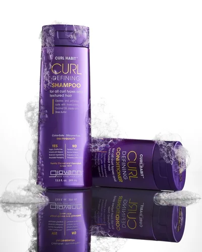 Vista 2 de GIOVANNI Curl Habit Trio - Curly Hair Shampoo, Conditioner, & Mousse, Foaming Texture for Curls & Wavy Hair, Enhance Curls with Coconut Oil, Jojoba