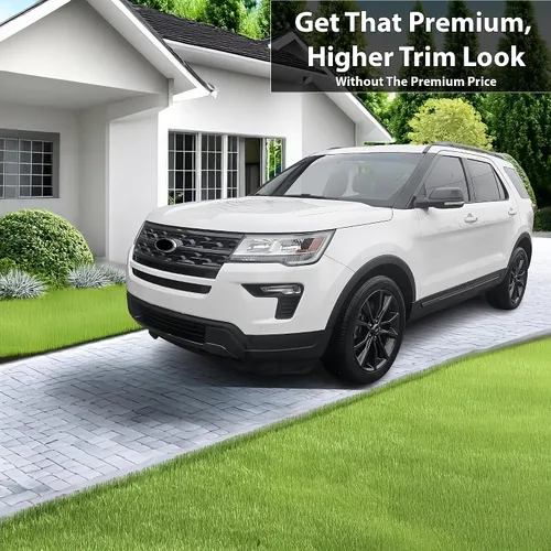 Vista 2 de BOGAR TECH DESIGNS Superposición Frontal de Eliminación de Cromo Compatible con Ford Explorer 2018-2019, Negro Brillante