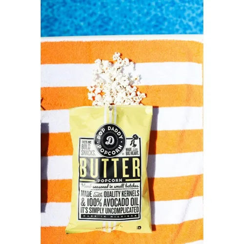 Vista 6 de Pop Daddy - Palomitas de maíz con sabor a mantequilla, bolsas individuales
