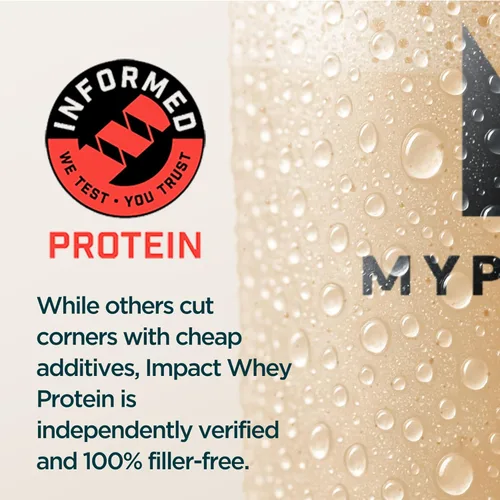 Vista 5 de Myprotein Impact aislado de proteína de suero, 1 kg (40 porciones) Vainilla helado, 22g de proteína, 3.5g de glutamina y 4.5g de BCAA por porción
