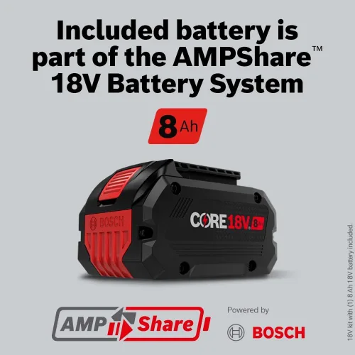 Vista 7 de BOSCH GTS18V-08N14 PROFACTOR™ Kit de sierra de mesa portátil de 18 V 8-1/4 pulgadas con (1) batería de alta potencia CORE18V® de 8 Ah
