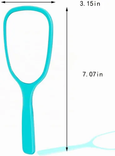 Vista 2 de Aestivate Espejo de mano de 4 piezas, espejo de mano de viaje, espejo cosmético con mango (4 piezas)