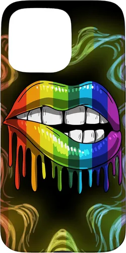 Vista 31 de Rainbow Lip Drip Lesbiana Gay Pride Bisexual Transgénero LGBT Funda para iPhone 17