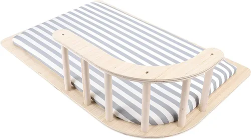 Vista 7 de Cama elevada para gatos, cama elevada para gatos, hamaca de madera con cojín suave y cálido y valla para perros pequeños, gatos, limpieza de fácil