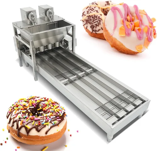Vista 9 de Kolice 4 filas comerciales que hacen la máquina de donas/fabricante de donas/freír Donut Makchine/máquina para hacer rosquillas/Máquina
