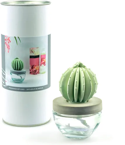 Vista 2 de Barril Cactus Cerámica Difusor de Fragancia Combo 6.8 fl oz Hermoso