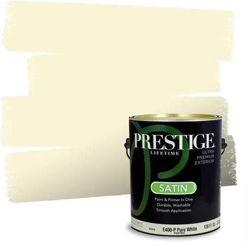 Vista 97 de PRESTIGE Pinturas de pintura exterior e imprimación en uno, 1 galón, plano, combinación comparable de Benjamin Moore* Pila de heno