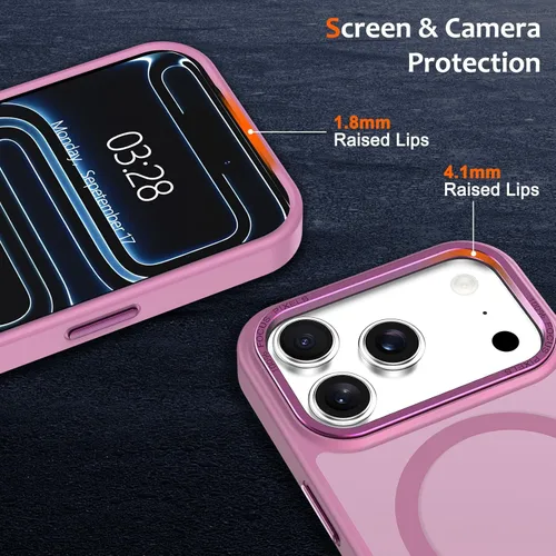 Vista 486 de Anuck - Funda magnética para iPhone 11 compatible con MagSafe, carcasa trasera mate translúcida dura, borde de TPU, delgada, resistente a impactos