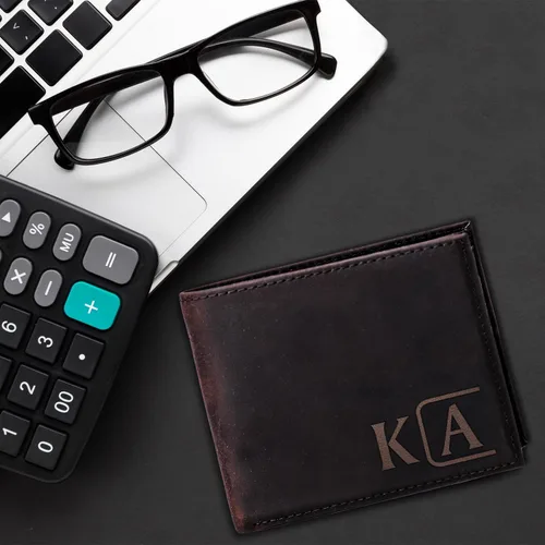 Vista 3 de Customizable Genuine Leather Wallet for Men – Personalized Slim Wallet, Unique Gift for Husband, Dad, or Boyfriend, Thoughtful Gifts for