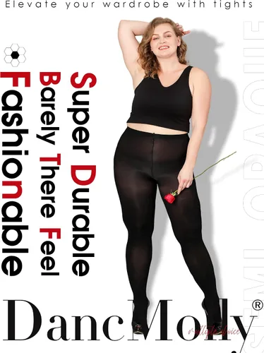 Vista 6 de DancMolly Medias de nailon semiopacas de cintura alta para mujer, con control superior