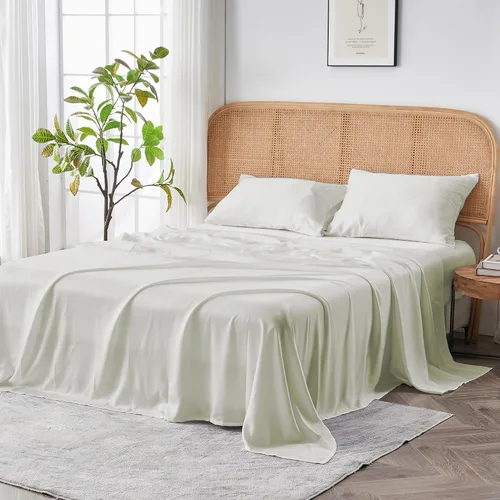 Vista 17 de Sijo AiryWeight Set de sábanas de Tencel, 100% Lyocell derivado del eucalipto, extremadamente suave, ganador de las mejores sábanas de enfriamiento