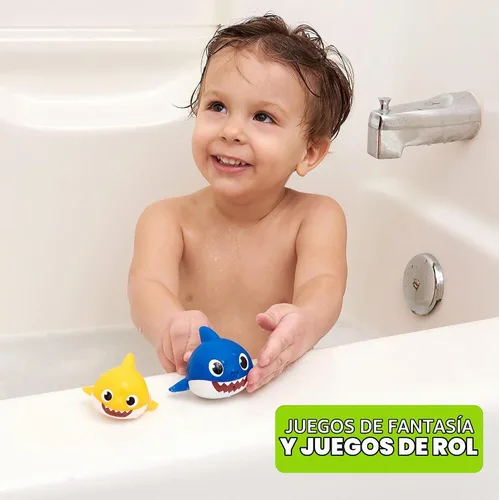 Vista 3 de Pinkfong Baby Shark - Squirters de baño, paquete de 2, Baby & Daddy Shark