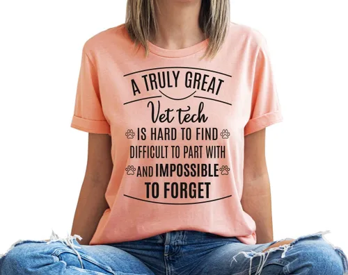 Vista 3 de Vet Tech Week Gifts, Womens Clothing, Vet Tech Student Shirts, Veterinarian Vneck T Shirt, Veterinary Medicine T-Shirt, Future Vet Clothing