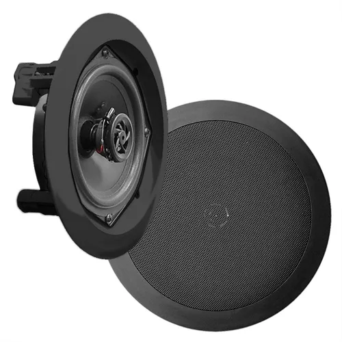 Vista 2 de Sistema de 2 altavoces empotrados Pyle de 5.25 pulgadas para la pared o techo (PDIC51RDBK) Negro