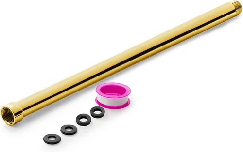 Vista 11 de OFFO Brazo de extensión de cabezal de ducha, extensión de brazo de ducha, extensor de cabezal de ducha hecho de acero inoxidable 304, extensión
