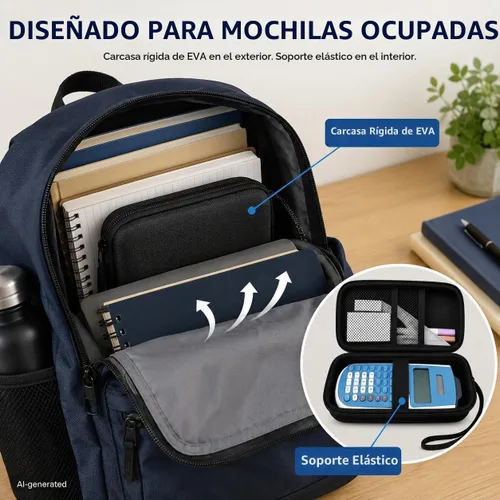 Vista 5 de Funda para calculadora TI-30XS/TI-30XIIS/TI-30Xa/TI-36X Pro Negro