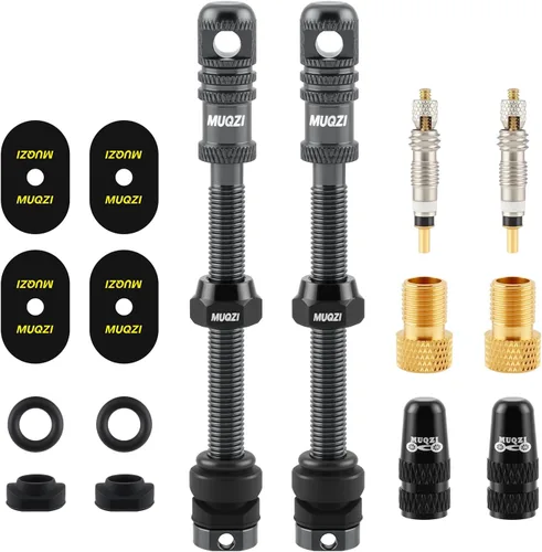 Vista 7 de Vástago de válvula Presta sin cámara, kit de vástago de válvula Presta de aleación con función de extracción de núcleo de válvula de bicicleta, tapa