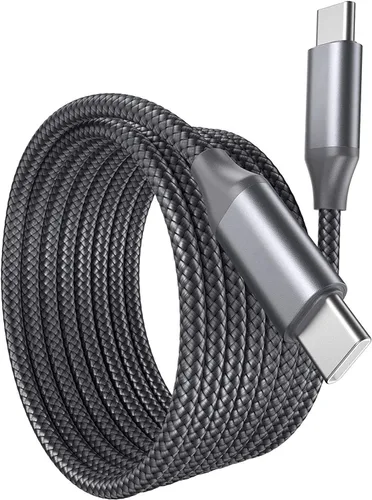 Vista 2 de Cable para Oculus Quest 2 (cable de BoxWave) Cable PD DirectSync (10 pies) USB-C a USB-C (100 W), cable largo de aleación de nailon trenzado PD
