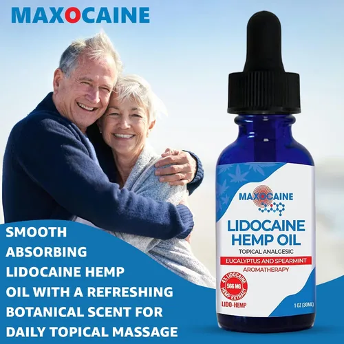 Vista 7 de Aceite de cáñamo de lidocaína 4% – Alivio tópico del dolor de máxima fuerza, aceite calmante de acción rápida para apoyo muscular, articulaciones