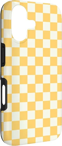 Vista 3 de Yellow Checkered Checker Checkerboard Classic Pattern Case for iPhone 17