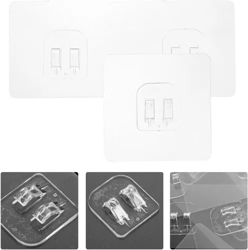 Vista 8 de 20 parches adhesivos para estantes de ducha para accesorios de almacenamiento de baño
