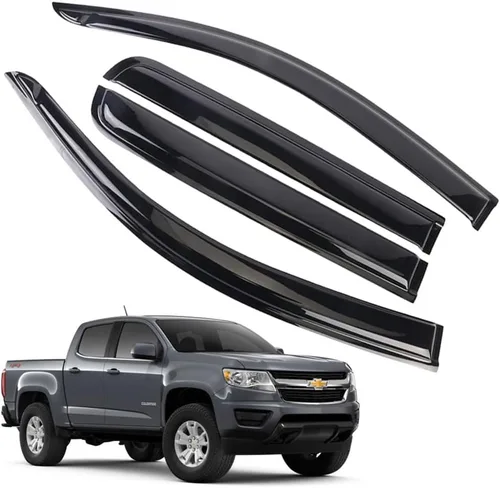 Vista 13 de Protección contra la lluvia para 4Runner 2010-2022, deflectores de ventana lateral con cinta adhesiva para 4Runner, viseras de ventana para autos