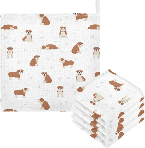 Vista 23 de Toallas de algodón para bebé, toallas de baño unisex para recién nacidos, toallitas naturales para piel delicada, 11.8 x 11.8 pulgadas, paquete de 5