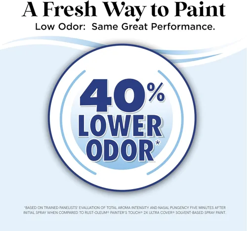 Vista 3 de Rust-Oleum - Pintura en aerosol prémium de bajo olor, gris ancla brillante Olor 40% menor que las pinturas en aerosol tradicionales, durabilidad